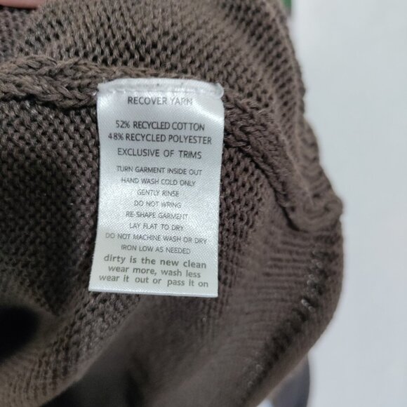 Toad & Co Mens Brown & Green Sweater Recover Yarn Size Medium - Picture 4 of 7